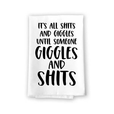 Its All Shits and Giggles Until Someone Giggles and Shits, 27 Inch by 27 Inch, Inappropriate Gifts, Bathroom Towels, Bathroom Decorations, Hand Towels Funny