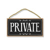 Private Sign, 5 inch by 10 inch Hanging Door Sign, Home and Office Wood Decor, Housewarming Gifts