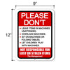 Please Don't, 9 inch by 12 inch, Metal Sign Post, Wall Decor, Laundry Room Decor, Laundry Signs