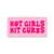 Hot Girls Hit Curb, 12 inch by 6 inch, Funny Decorative License Plate, Front Tag Plate