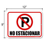 No Estacionar, 9 inch by 12 inch, No Parking Sign, Metal Sign Post, Warning Signs, Signs For Businesses, Parking Lot Signs, Letreros Para Negocios En Español