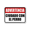 Advertencia Ciudado Con El Perro, 9 inch by 12 inch, Warning Beware of Dog Sign, Tin Plate Sign, Outdoor Sign, Productos Para La Casa, Security Sign Spanish