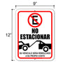 No Estacionar Su Vehiculo Sera Remolcado A Su Propio Costo, No Parking Signs, Warning Signs, Business Sign, Letreros Para Negocios En Español, 9 inch by 12 inch