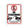 No Estacionar Su Vehiculo Sera Remolcado A Su Propio Costo, No Parking Signs, Warning Signs, Business Sign, Letreros Para Negocios En Español, 9 inch by 12 inch