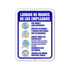 Lavado De Manos De Los Empleados, Spanish Español Signs, Safety Signs, Bathroom Signs, Hand Washing Station, Office Signs, Business Signs, 9 inch by 12 inch