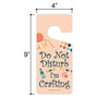 Do Not Disturb Crafting In Progress, 4 inch by 9 inch, Door Hangers, Craft Room Sign, Bedroom Door Decor