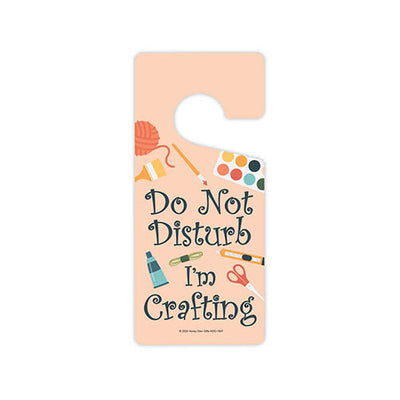 Do Not Disturb Crafting In Progress, 4 inch by 9 inch, Door Hangers, Craft Room Sign, Bedroom Door Decor