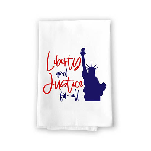 Liberty and Justice for All Kitchen Towels, 4th of July Decor