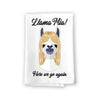 Llama Mia Home Decor for Pet Lovers, Funny Farm Animal Hanging Decorative Hand, Bathroom, and Dish Towel