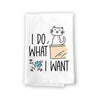 I Do What I Want, 27 Inches by 27 Inches, Dish Towels for Kitchen, Cat Dish Towel, Cat Theme Gifts for Women, Cat Moms, Cat Dads, Fur Parents