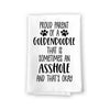 Proud Parent of a Goldendoodle That is Sometimes an Asshole, Funny Dog Themed Kitchen Towels, Absorbent Flour Sack Hand and Dish Towel