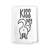 Kiss My, Pet Themed Dish Towels, Sarcastic Funny Quotes Kitchen Towels, Hand and Dish Towel, 27 Inches by 27 Inches