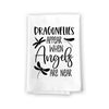 Dragonflies Appear When Angels are Near, Dragonfly Kitchen Towels, Inspirational Kitchen Towels, Memorial, Bereavement and Sympathy Gift Ideas, 27 Inches by 27 Inches