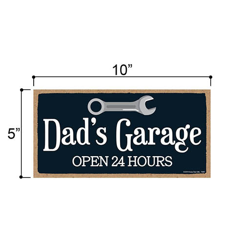 Dad's Garage Workshop Wooden Home Decor Signs - Honey Dew Gifts