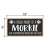 Proud Parent of a Morkie That is Sometimes an Asshole, Funny Dog Wall Hanging Decor, Decorative Home Wood Signs for Dog Pet Lovers