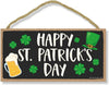 Honey Dew Gifts, Happy St. Patrick's Day, 10 inch by 5 inch, Made In USA, Wooden Signs For Home Decor, St Patricks Day Decorations, Signs For Wreath, Front Door Decorations, Entryway Wall Decor