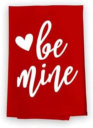 Honey Dew Gifts Kitchen Towels, Be Mine Flour Sack Towel, 27 inch by 27 inch, 100% Cotton, Multi-Purpose Towel, Valentine's Day Decorations