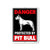 Danger Protected by Pit Bull - 9 x 12 Inch Pre-Drilled Aluminum Danger Warning Beware of Dog Sign