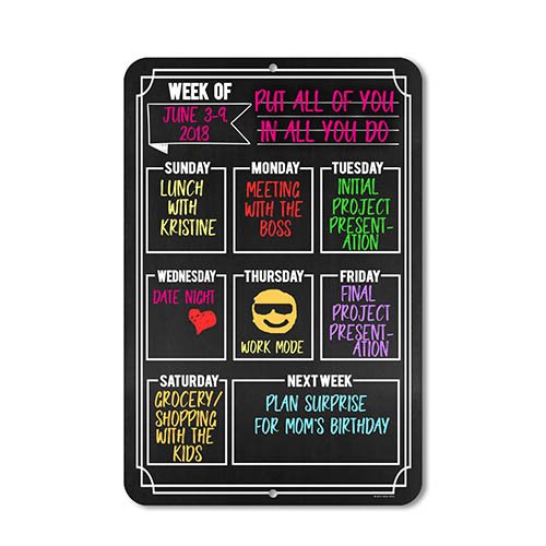 Sign Shop Chalkboard Calendar - Project