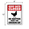 Chicken Novelty Sign